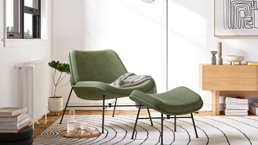 Fabric Green Chair